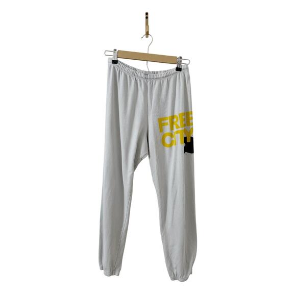 Freecity Large Logo Sweatpants Heather Gray Small - Picture 1 of 6